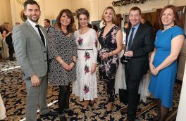 Chris Upton with Irene McEvoy, Avril Collins, Claire McFerran, Darragh Rea and Angela Healy